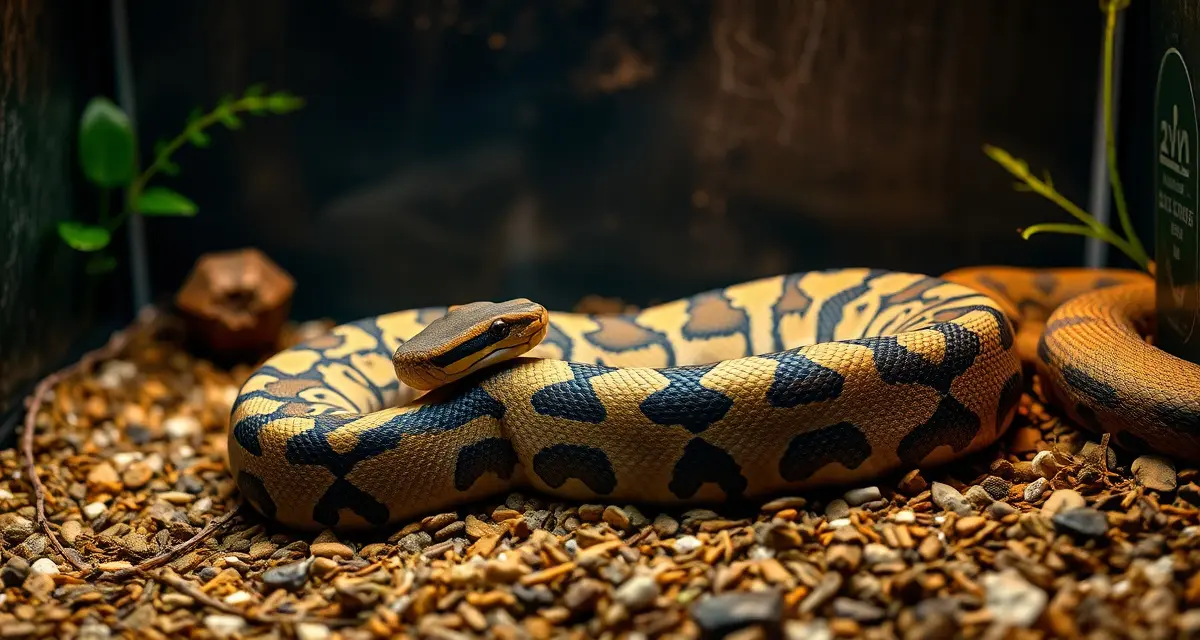 Optimal ball python breeding environment for beginners Ball python breeding setup showing proper enclosure conditions for first-year breeding success with temperature and humidity controls