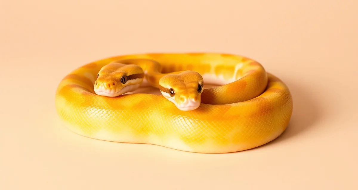 Coral Glow Ball Python Genetic Morph Coral Glow ball python morph displaying characteristic yellow and orange coloration pattern on neutral background