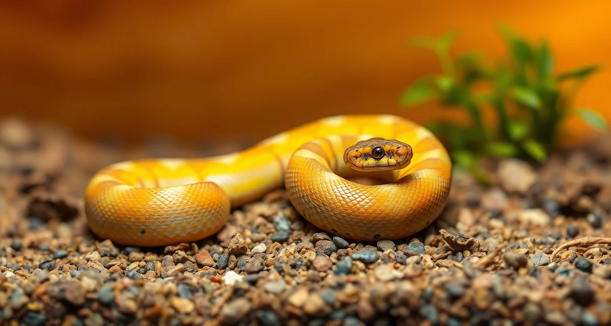 Corn snake health assessment for breeders Healthy corn snake displaying vibrant coloring and proper body condition for breeding programs and hatchery management.