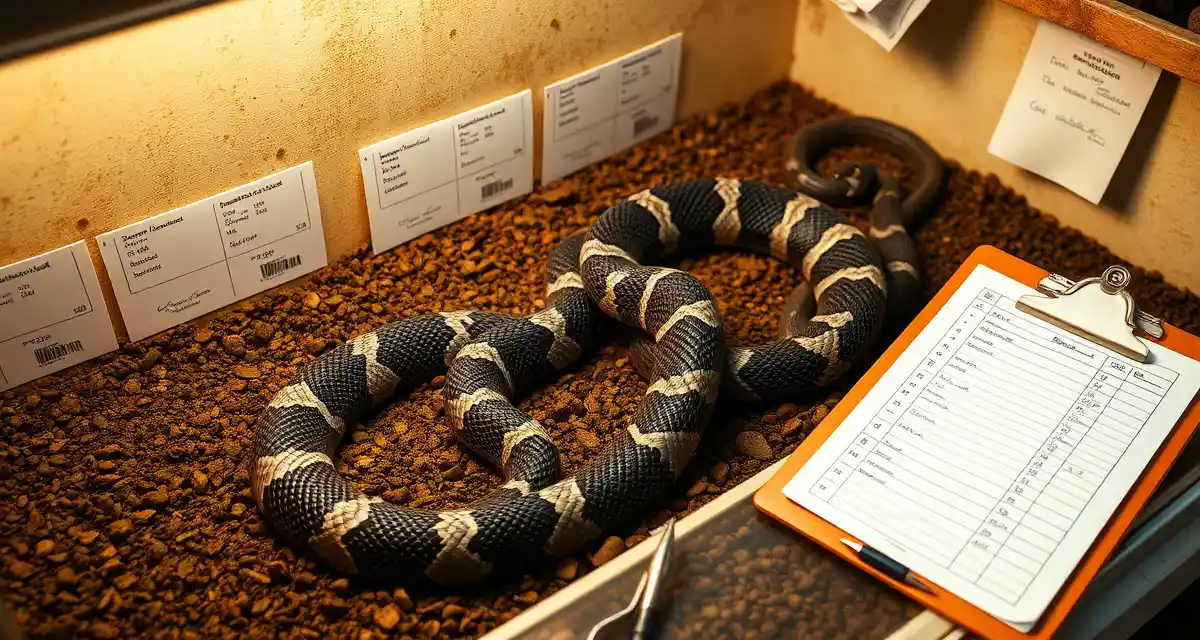 Professional kingsnake record keeping setup for breeders Organized kingsnake breeding records and documentation system showing genetic tracking and hatchery management for reptile breeders