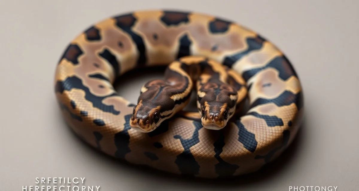 Mystic Potion compound morph ball python specimen Mystic Potion ball python morph displaying BEL complex genetics with characteristic iridescent pattern and coloration