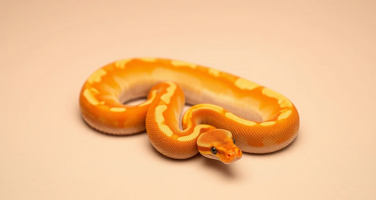 Orange Dream ball python genetics breeding guide Orange Dream ball python morph showing vibrant orange pigmentation and reduced pattern characteristic of co-dominant genetics