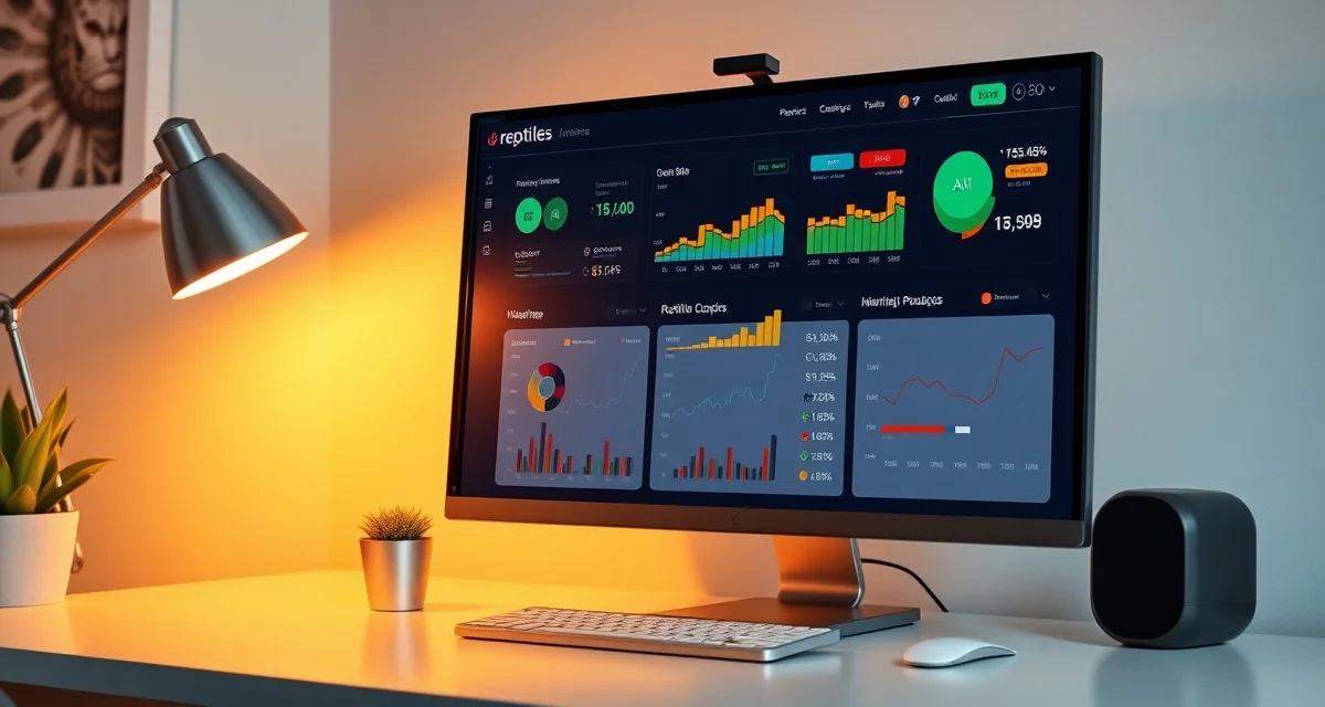 Clutch Profitability Analysis Dashboard Financial dashboard displaying reptile clutch profit tracking metrics with margin calculations and breeding pair profitability analysis