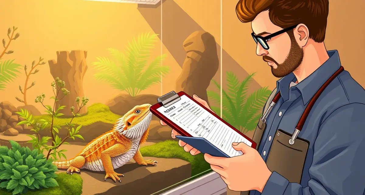 Feeding log documentation best practices for reptile breeders Reptile breeder documenting feeding logs for systematic collection management and breeding program tracking