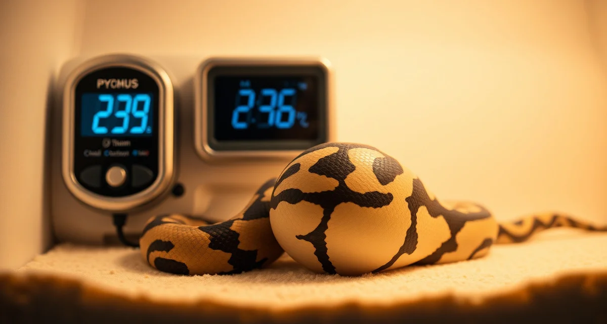 Professional Python Egg Incubation Equipment Reticulated python egg incubation setup with digital temperature and humidity monitoring equipment in professional breeding chamber