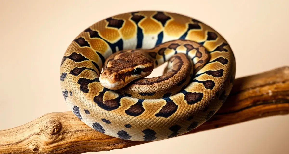 Premium retic python specimen for breeding market Reticulated python displaying characteristic reticulated pattern used in breeding and sales pricing decisions for hatchery operations