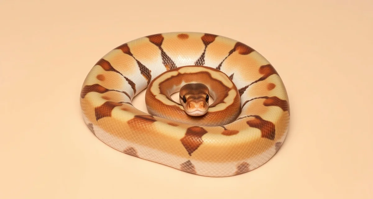 Super Enchi Ball Python Morph Super enchi ball python displaying the homozygous enchi gene mutation with characteristic tan and brown coloration pattern used in breeding programs